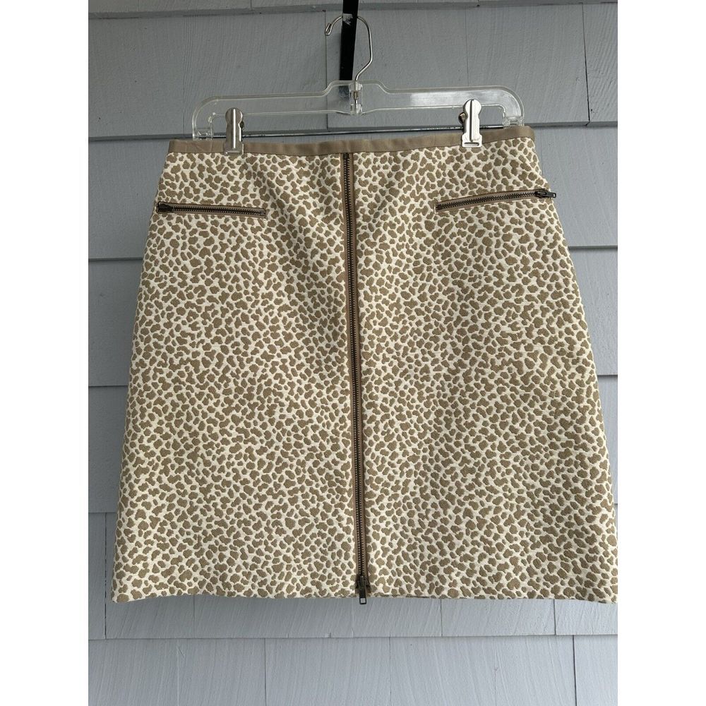 J. McLaughlin Cheetah Front Zipper‎ Pencil Skirt Size 8